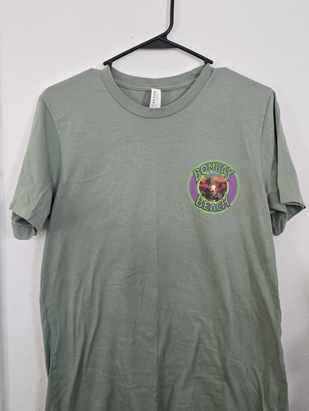 Bella Canvas Sage Green Bombay Beach Graphic Tee